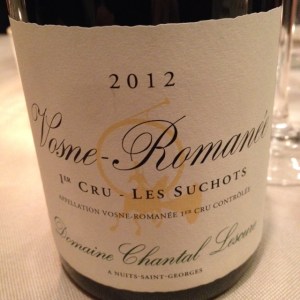 Vosne-Romanée 1er cru Les Suchots 2012 - Chantal Lescure