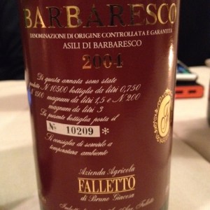 Barbaresco Riserva Asili 2004 - Azienda Agricola Falletto (Bruno Giacosa)
