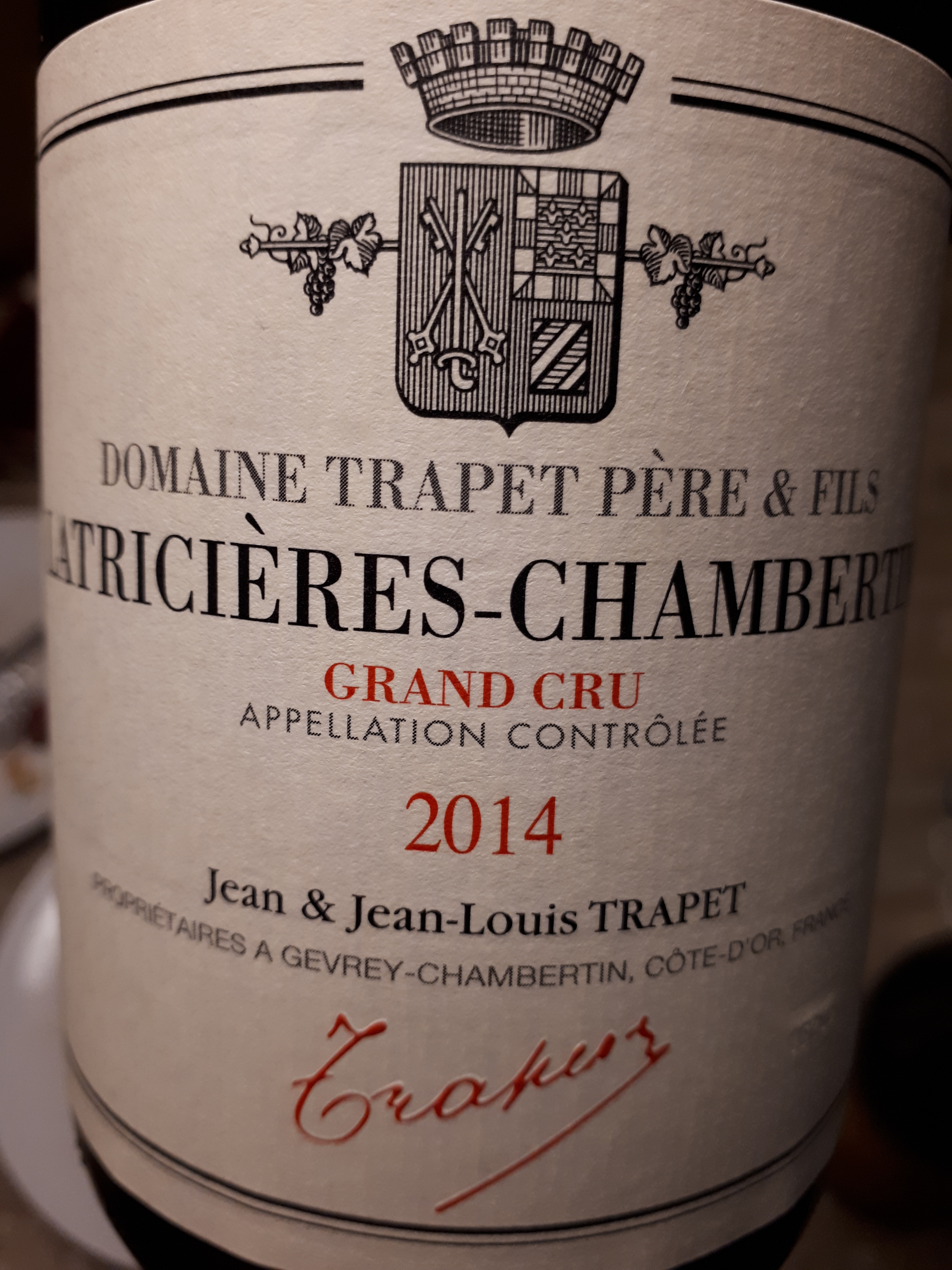 Latricières-Chambertin g.c. 2014 - Trapet