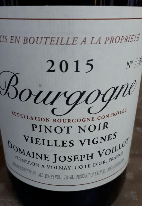 Bourgogne Pinot Noir v.v. 2015 - Joseph Voillot