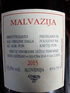 Malvazija 2015 - Marko Fon