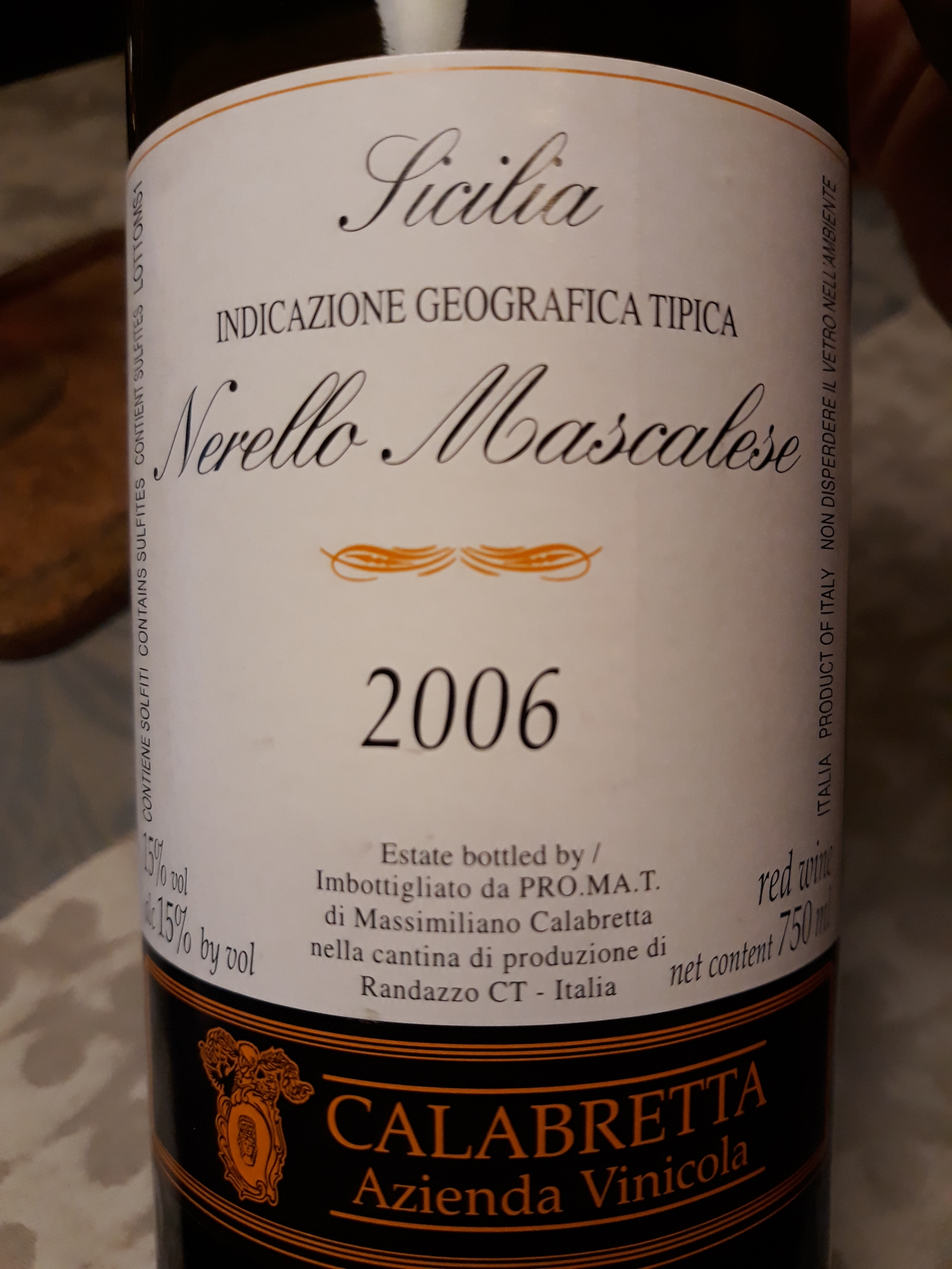 Nerello Mascalese v.v. 2006 - Calabretta