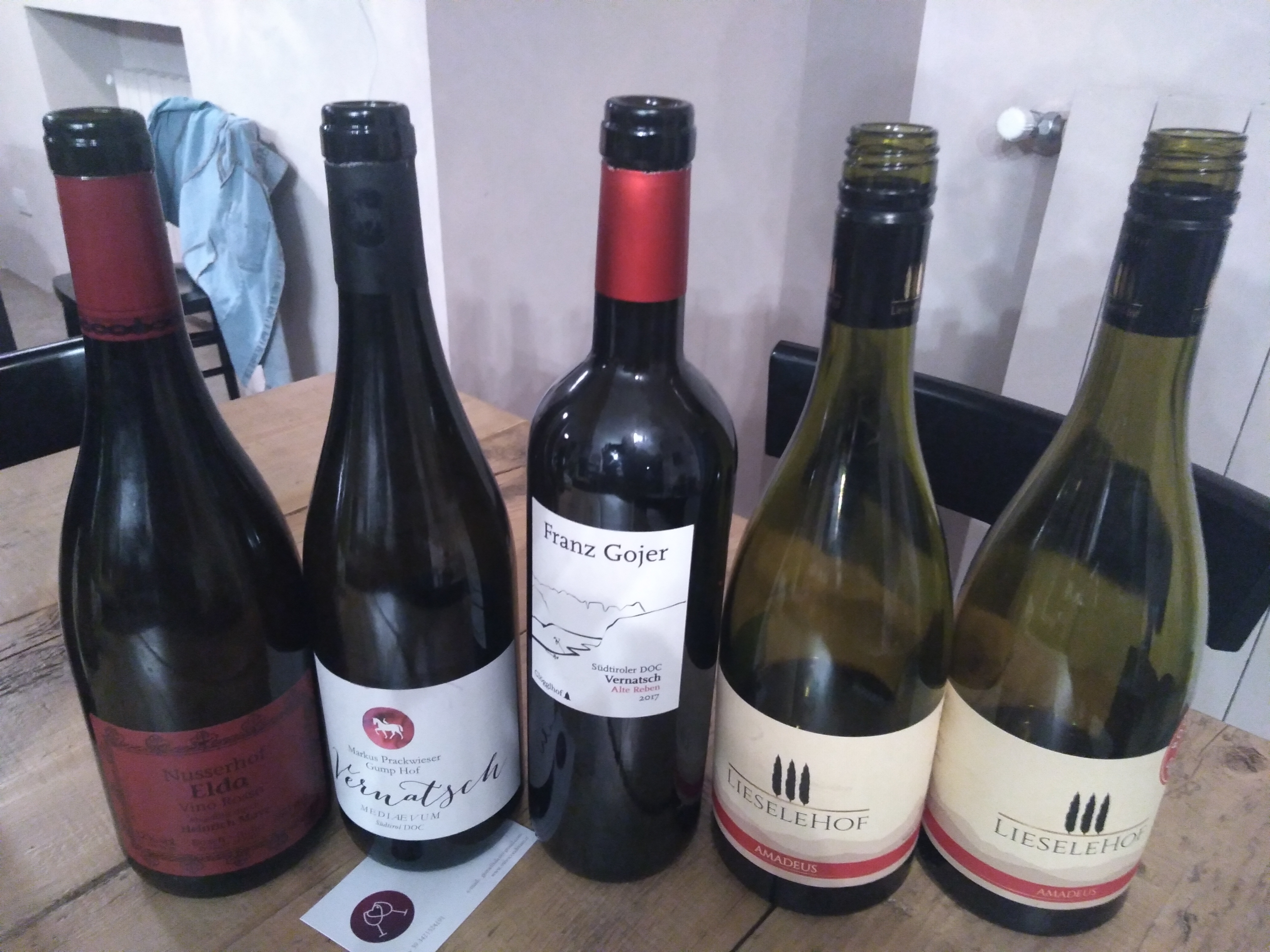 Alcune delle migliori Schiava tra quelle degustate